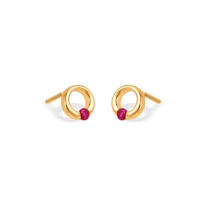 Scarlet Halo Gold Pendant Set for Women