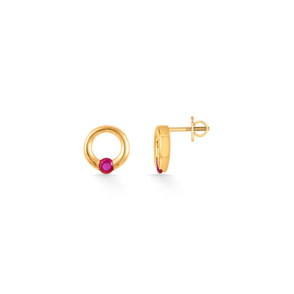 Scarlet Halo Gold Pendant Set for Women