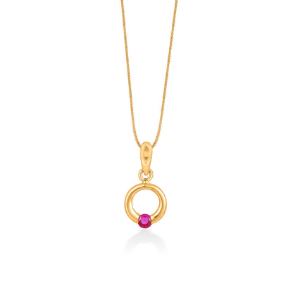 Scarlet Halo Gold Pendant Set for Women