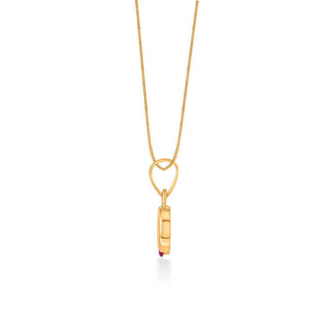 Scarlet Halo Gold Pendant Set for Women