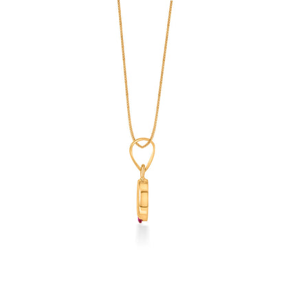 Scarlet Halo Gold Pendant Set for Women
