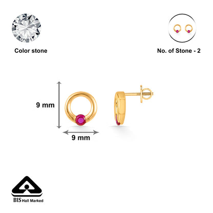Scarlet Halo Gold Pendant Set for Women
