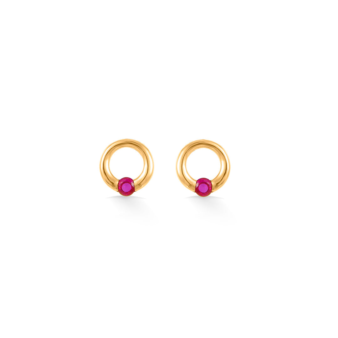 Scarlet Halo Gold Pendant Set for Women