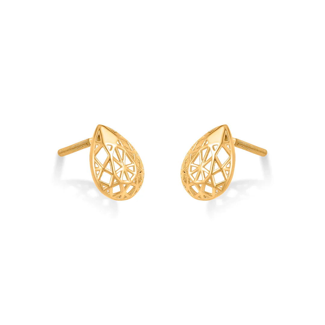 Spark Mesh Gold Pendant Set for Women