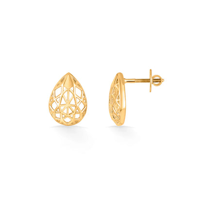 Spark Mesh Gold Pendant Set for Women