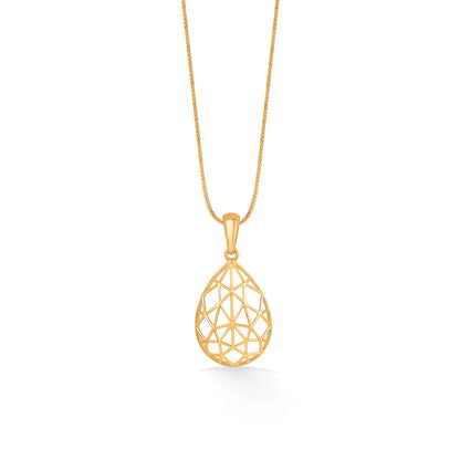 Spark Mesh Gold Pendant Set for Women