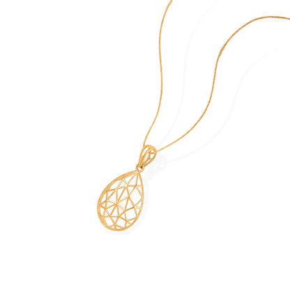 Spark Mesh Gold Pendant Set for Women