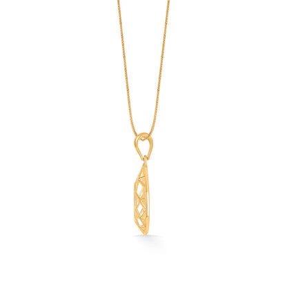 Spark Mesh Gold Pendant Set for Women