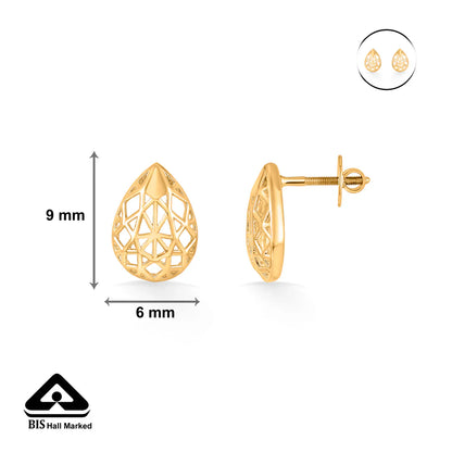 Spark Mesh Gold Pendant Set for Women