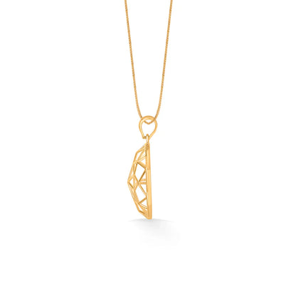 Luminous Halo Gold Pendant Set for Women