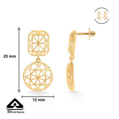 Luminous Halo Gold Pendant Set for Women