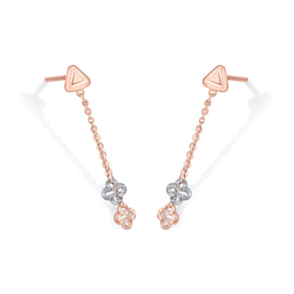 Rosé Chain Gold Drops & Danglers Earrings for Women