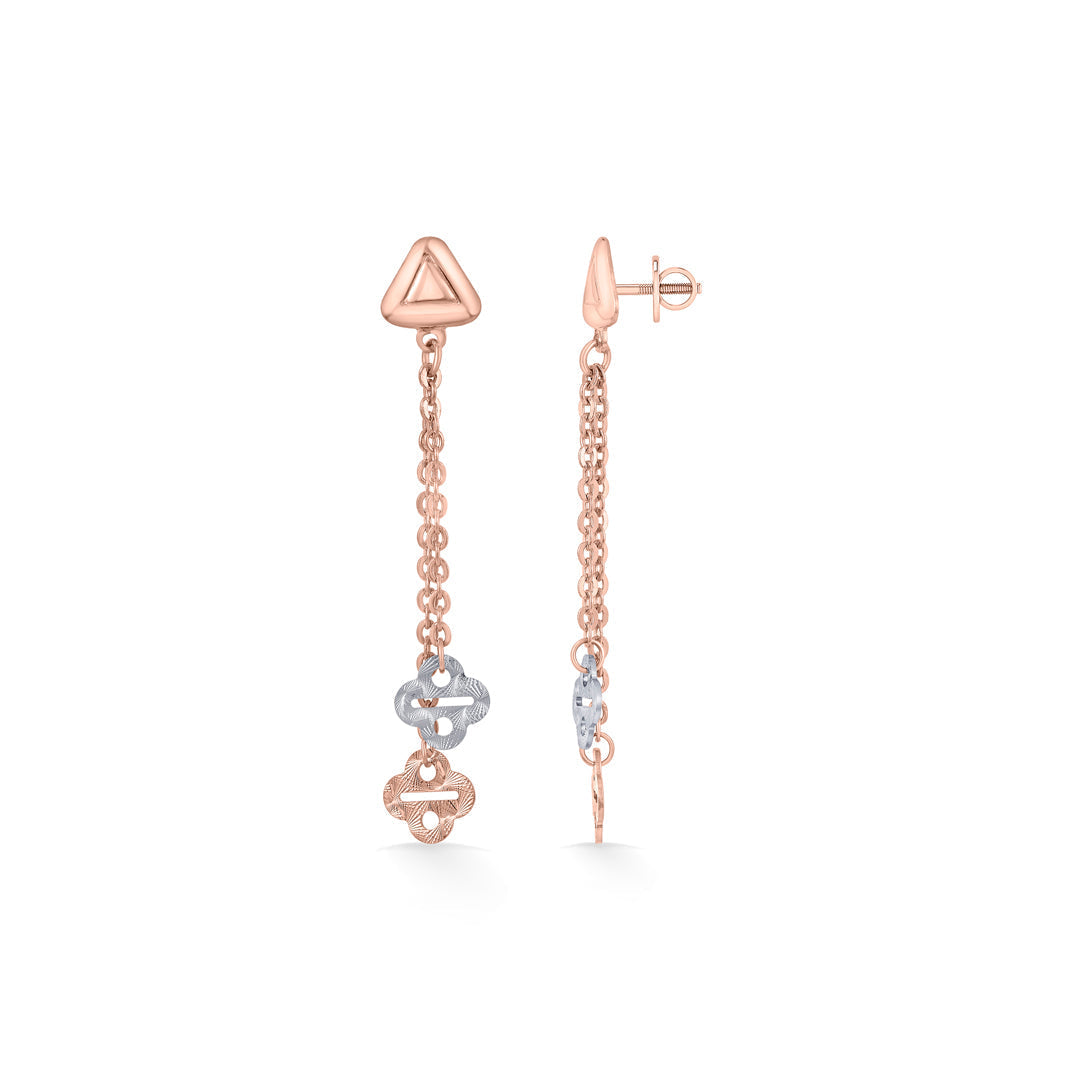 Rosé Chain Gold Drops & Danglers Earrings for Women