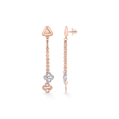 Rosé Chain Gold Drops & Danglers Earrings for Women