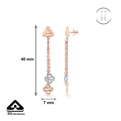 Rosé Chain Gold Drops & Danglers Earrings for Women
