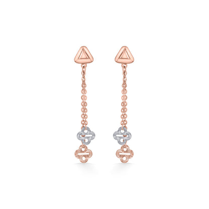 Rosé Chain Gold Drops & Danglers Earrings for Women