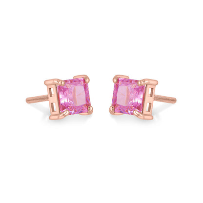 Rosé Shine Gold Stud Earrings for Women