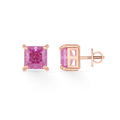 Rosé Shine Gold Stud Earrings for Women
