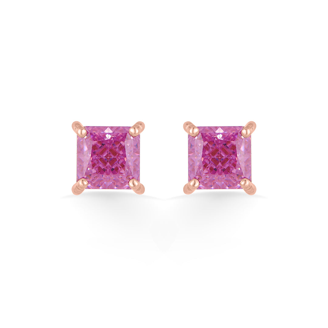 Rosé Shine Gold Stud Earrings for Women
