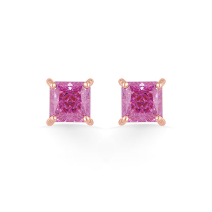 Rosé Shine Gold Stud Earrings for Women