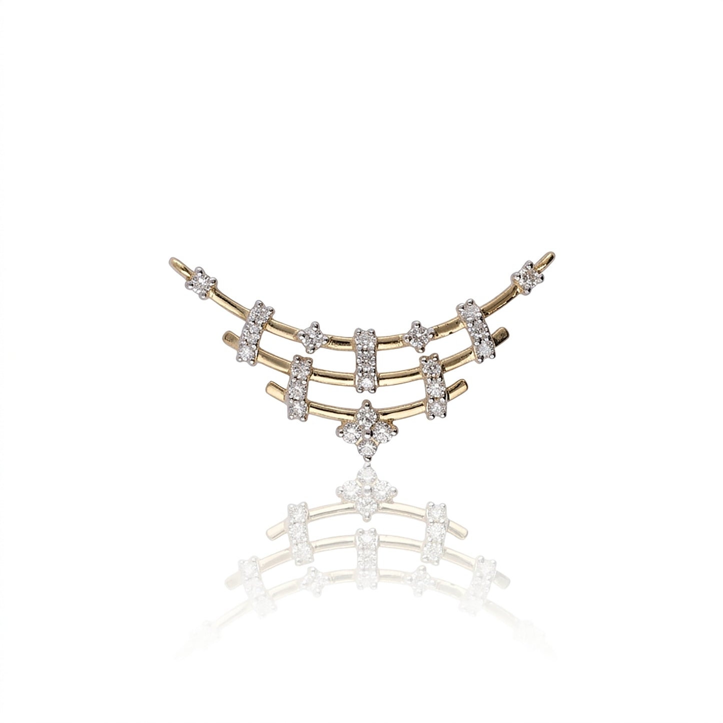 Studded Muse 9kt Diamond Mangalsutra Pendant