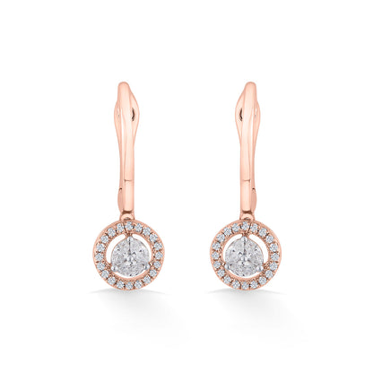 Solar Drop Diamond & Gold Hoops & Huggies Earrings for Women