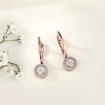 Solar Drop Diamond & Gold Hoops & Huggies Earrings for Women