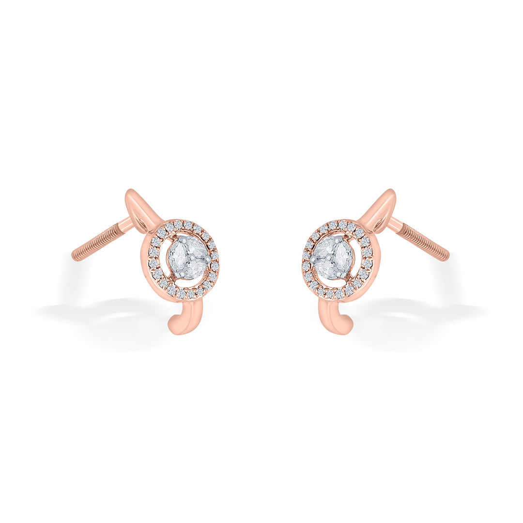 Gleam Halo Diamond & Gold Hoops & Huggies Earrings for Women