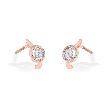Gleam Halo Diamond & Gold Hoops & Huggies Earrings for Women