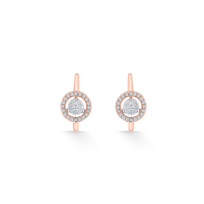 Gleam Halo Diamond & Gold Hoops & Huggies Earrings for Women