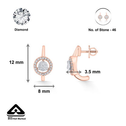 Gleam Halo Diamond & Gold Hoops & Huggies Earrings for Women
