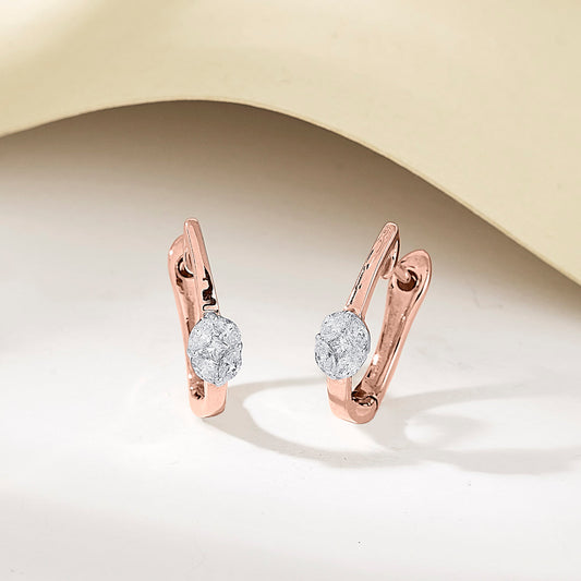 Solitaire Gleam Diamond & Gold Hoops & Huggies Earrings for Women
