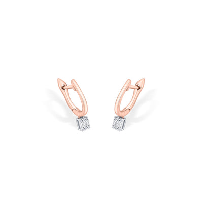 Spark Point Diamond & Gold Hoops & Huggies Earrings for Women