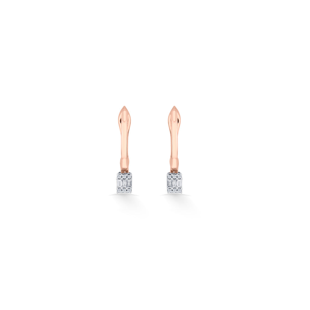 Spark Point Diamond & Gold Hoops & Huggies Earrings for Women