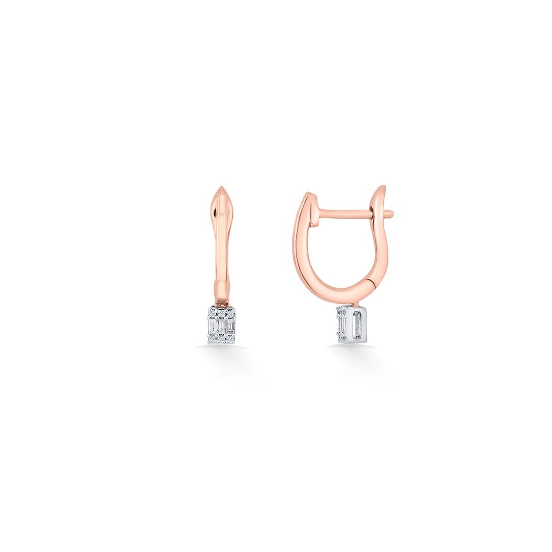 Spark Point Diamond & Gold Hoops & Huggies Earrings for Women