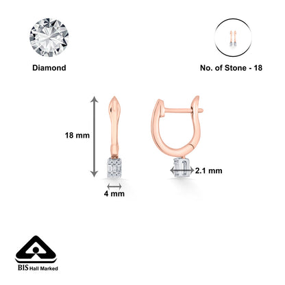 Spark Point Diamond & Gold Hoops & Huggies Earrings for Women