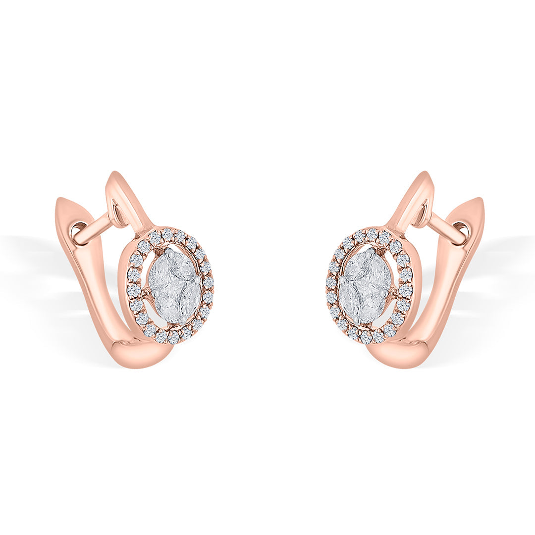 Orbelle Muse Diamond & Gold Hoops & Huggies Earrings for Women