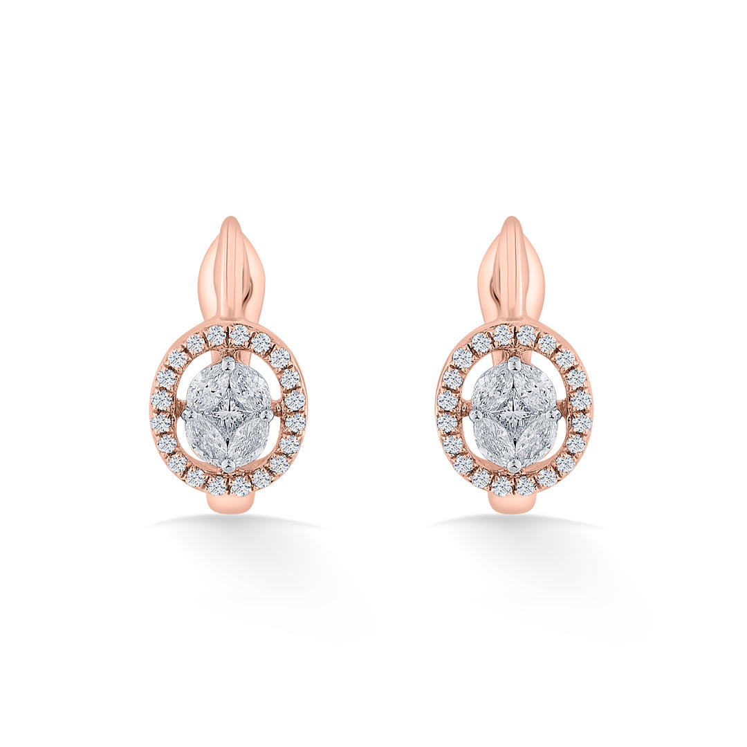 Orbelle Muse Diamond & Gold Hoops & Huggies Earrings for Women