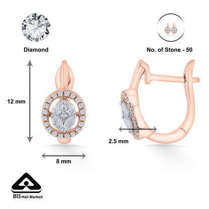 Orbelle Muse Diamond & Gold Hoops & Huggies Earrings for Women