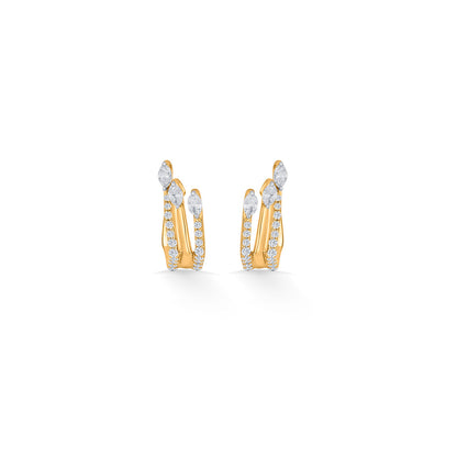 Crystal Peaks Diamond & Gold Hoops & Huggies Earrings for Women