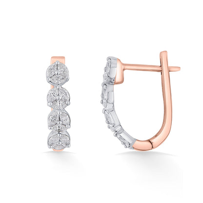 Layered Lustre Diamond & Gold Hoops & Huggies Earrings for Women