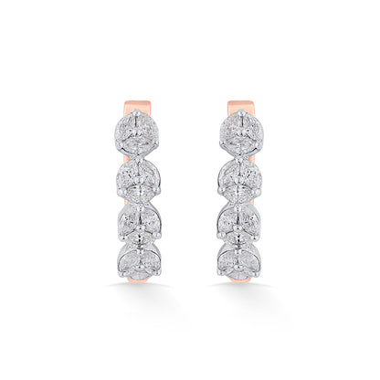 Layered Lustre Diamond & Gold Hoops & Huggies Earrings for Women