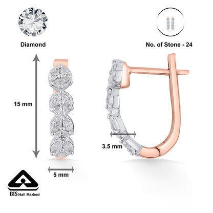 Layered Lustre Diamond & Gold Hoops & Huggies Earrings for Women