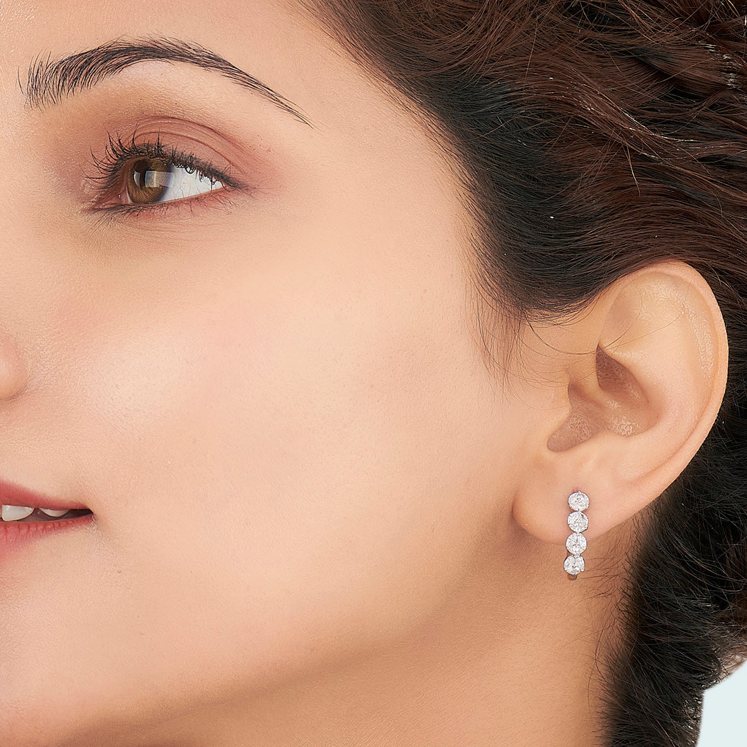 Layered Lustre Diamond & Gold Hoops & Huggies Earrings for Women