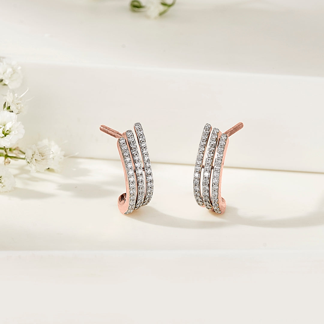 Spark Threads Diamond & Gold Hoops & Huggies Earrings for Women