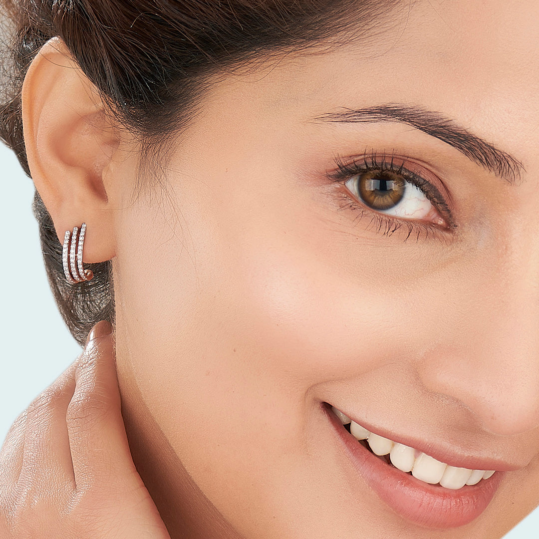 Spark Threads Diamond & Gold Hoops & Huggies Earrings for Women