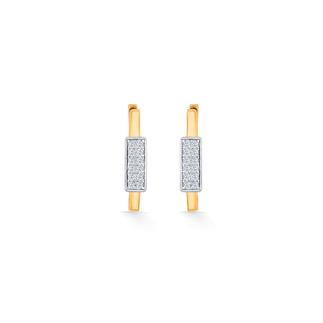 Urban Axis Diamond & Gold Hoops & Huggies Earrings for Women
