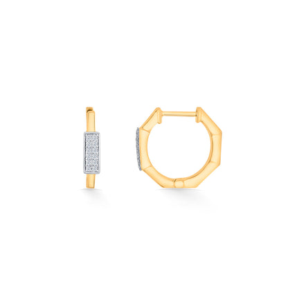 Urban Axis Diamond & Gold Hoops & Huggies Earrings for Women