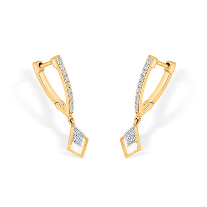 Golden Gleam Diamond & Gold Hoops & Huggies Earrings for Women