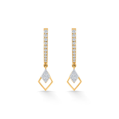 Golden Gleam Diamond & Gold Hoops & Huggies Earrings for Women